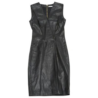 Pre-owned Givenchy Leather Mini Dress In Black