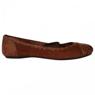 Pre-owned Marc By Marc Jacobs Ballet Flats In Brown