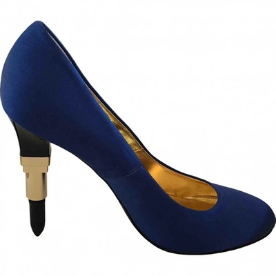 Pre-owned Alberto Guardiani Leather Heels In Blue