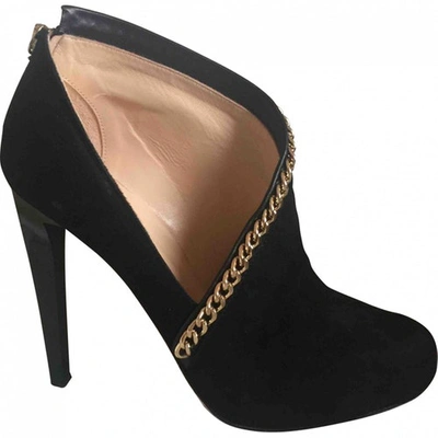 Pre-owned Elisabetta Franchi Ankle Boots In Black