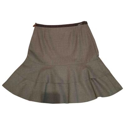 Pre-owned Blumarine Wool Mini Skirt In Grey
