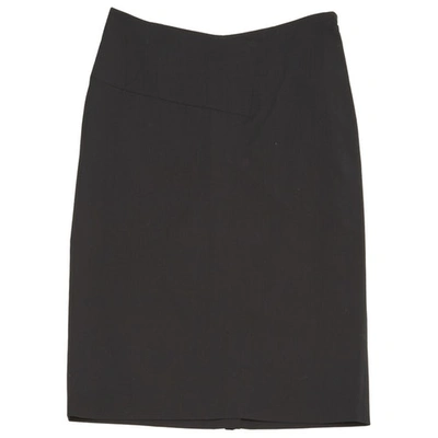 Pre-owned Jil Sander Wool Mid-length Skirt In Black