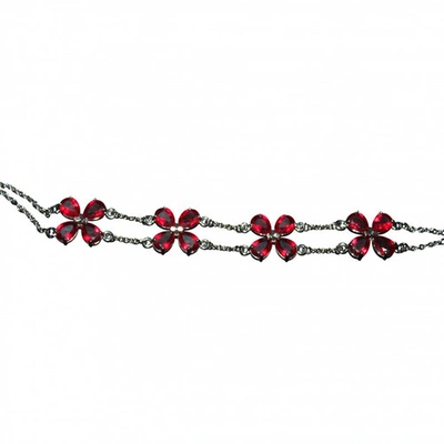 Pre-owned Swarovski Crystal Bracelet In Red