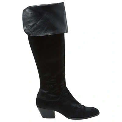 Pre-owned Missoni Pony-style Calfskin Boots In Black