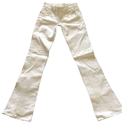 Pre-owned Polo Ralph Lauren White Cotton - Elasthane Jeans