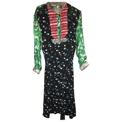 Pre-owned Duro Olowu Silk Mid-length Dress In Multicolour