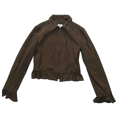 Pre-owned Moschino Jacket In Brown
