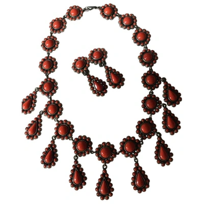 Pre-owned Giorgio Armani Jewellery Set In Red