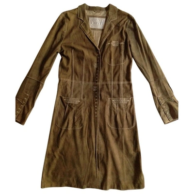 Pre-owned Sylvie Schimmel Leather Coat In Camel