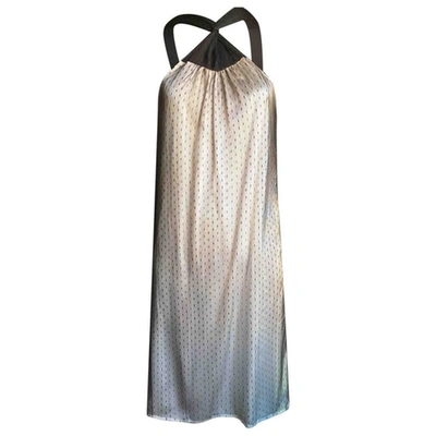 Pre-owned La Perla Silk Mid-length Dress In Grey