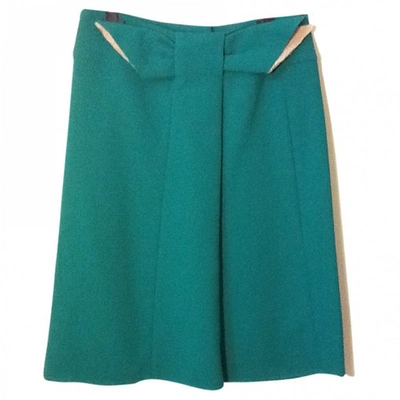 Pre-owned Marni Wool Mid-length Skirt In Green