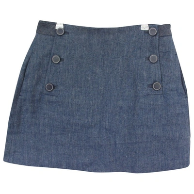 Pre-owned Paul & Joe Mini Skirt In Blue