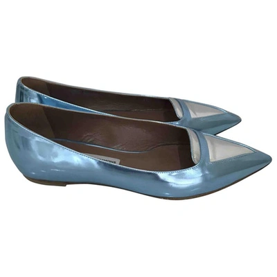 Pre-owned Tabitha Simmons Leather Flats In Metallic