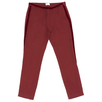 Pre-owned Giamba Straight Pants In Red