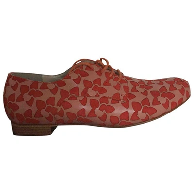 Pre-owned Rupert Sanderson Leather Lace Ups In Pink