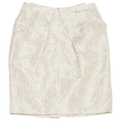 Pre-owned Manoush Mid-length Skirt In White