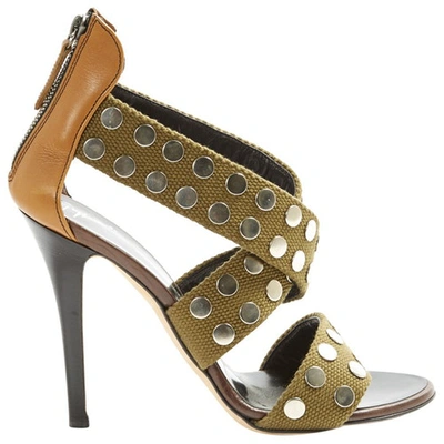 Pre-owned Giuseppe Zanotti Cloth Heels In Khaki