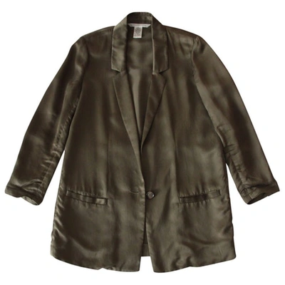 Pre-owned Diane Von Furstenberg Khaki Synthetic Jacket