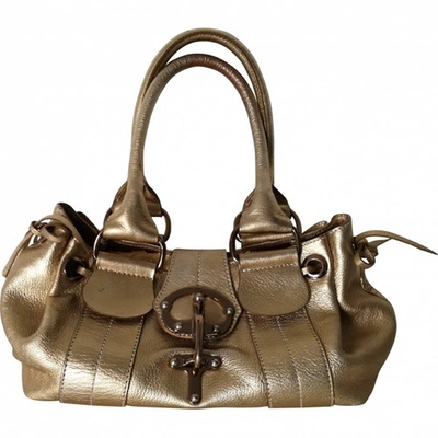 Pre-owned Fay Leather Handbag In Gold