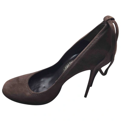 Pre-owned Pedro Garcia Heels In Brown