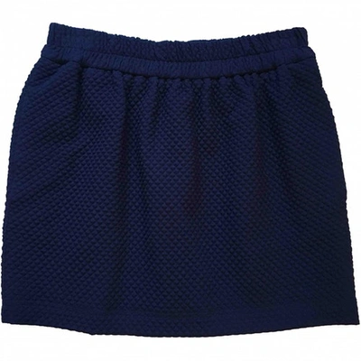 Pre-owned Mauro Grifoni Mini Skirt In Navy