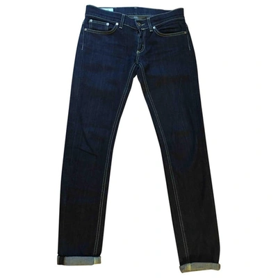 Pre-owned Dondup Slim Jeans In Navy