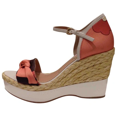 Pre-owned Nina Ricci Cloth Sandals In Pink
