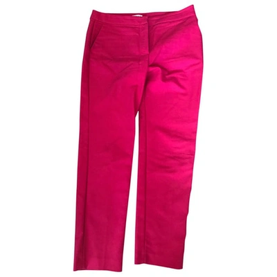 Pre-owned Claudie Pierlot Straight Pants In Pink