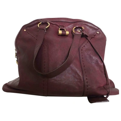 Pre-owned Saint Laurent Muse Leather Handbag In Purple