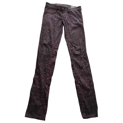 Pre-owned Diesel Slim Jeans In Purple