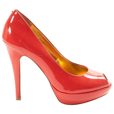 Pre-owned Ted Baker Patent Leather Heels In Orange