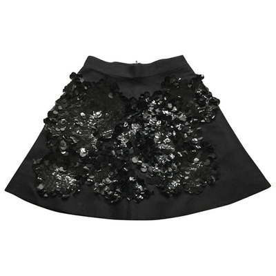 Pre-owned Mulberry Wool Mini Skirt In Black