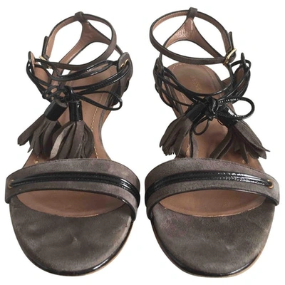 Pre-owned Vanessa Bruno Leather Sandals In Grey
