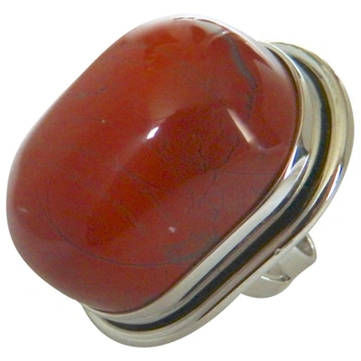 Pre-owned Saint Laurent Red Metal Ring