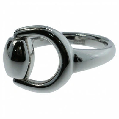 Pre-owned Gucci Mors White Gold Ring In Silver