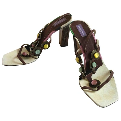 Pre-owned Emilio Pucci Leather Sandals In Multicolour