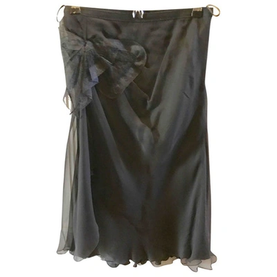 Pre-owned Moschino Silk Mid-length Skirt In Black