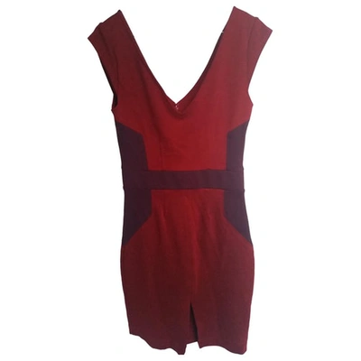 Pre-owned French Connection Mid-length Dress In Burgundy