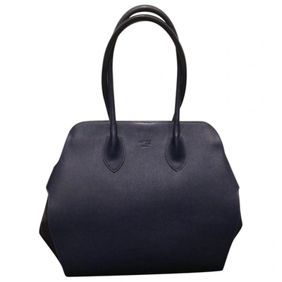 Pre-owned Aevha London Leather Handbag In Blue