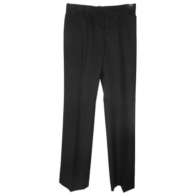 Pre-owned Joseph Wool Straight Pants In Black
