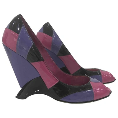Pre-owned Sebastian Patent Leather Heels In Multicolour