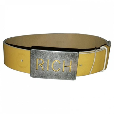Pre-owned John Richmond Leather Belt In Yellow