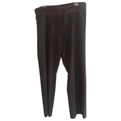 Pre-owned Brunello Cucinelli Wool Straight Pants In Brown