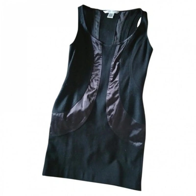 Pre-owned Diane Von Furstenberg Mini Dress In Black