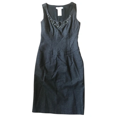 Pre-owned Max Mara Wool Mini Dress In Anthracite