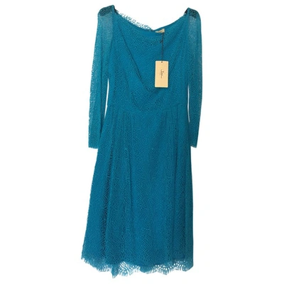 Pre-owned Issa Mid-length Dress In Turquoise