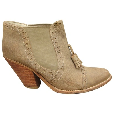 Pre-owned Paul & Joe Leather Ankle Boots In Beige