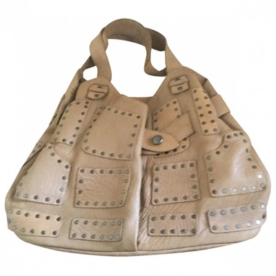 Pre-owned Diane Von Furstenberg Beige Leather Handbag