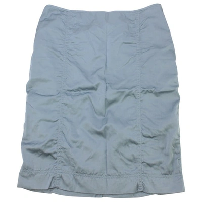 Pre-owned Philosophy Di Alberta Ferretti Silk Mid-length Skirt In Blue