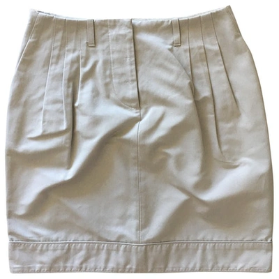 Pre-owned Barbara Bui Mini Skirt In Beige